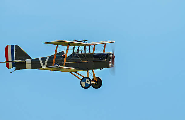istock British fighter RE 5 WWI replica flying 511283793