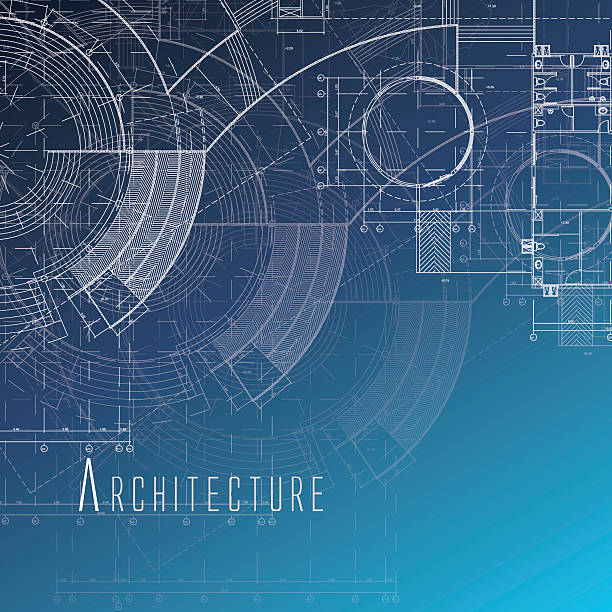 architektoniczne tło. - blueprint stock illustrations