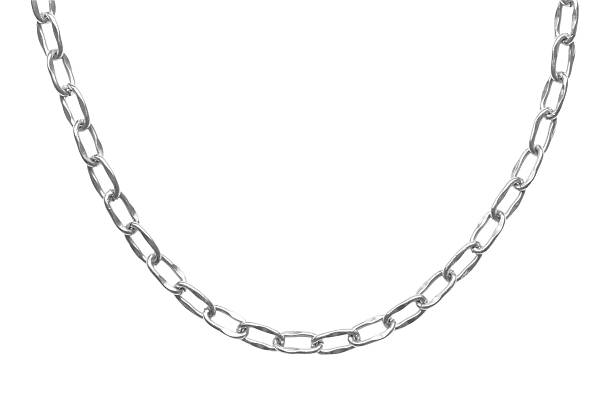 istock Many chains silver metallic necklace. Personal fashion accessory 511301982