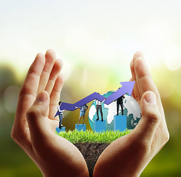 istock financial symbols coming from hand 511305012