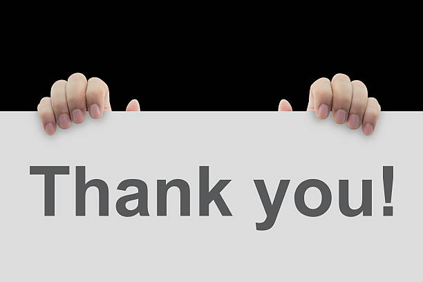 istock Hand holding with write Thank you for paper 511305050