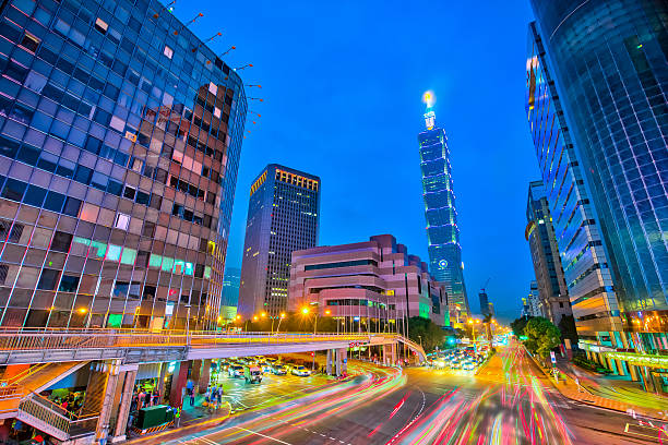 istock Taipei city center at night 511305836