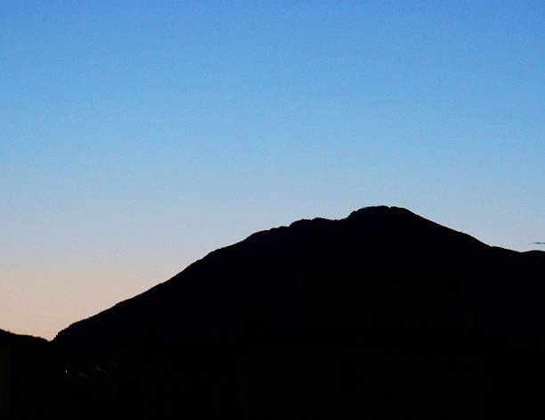 Benevento, Campania, Italy - February 5, 2016: Mount Taburno seen at sunset