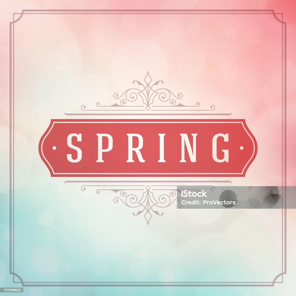 Spring Typography Poster Spring Vector Typographic Poster Or Greeting Card Design Stock ...
