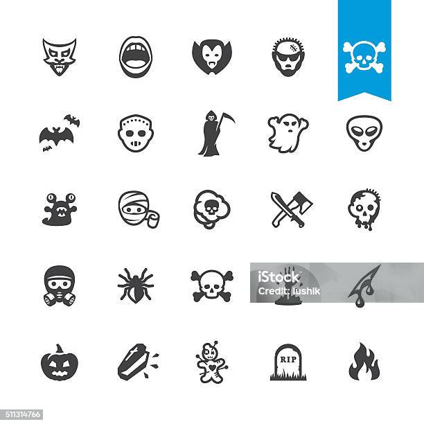 Fear And Horror Vector Characters Stock Illustration - Download Image Now - Icon Symbol, Monster - Fictional Character, Halloween