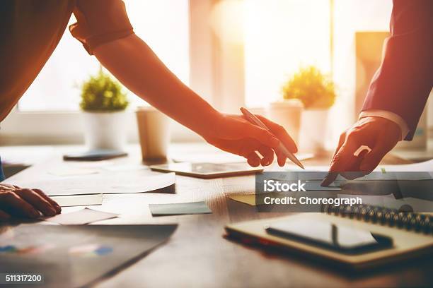 Working Day In Office Stock Photo - Download Image Now - File Folder, Financial Advisor, Desk