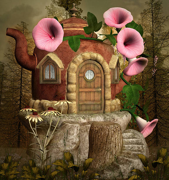 istock Teapot fantasy house in the forest 511318332
