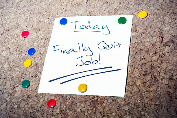 istock Finally Quit Job Reminder For Today Pinned On Cork Board 511320540