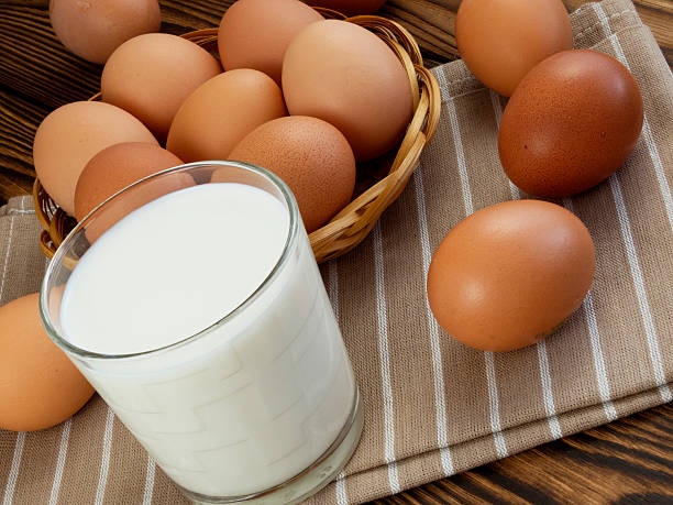 istock Eggs and a glass of milk 511320630