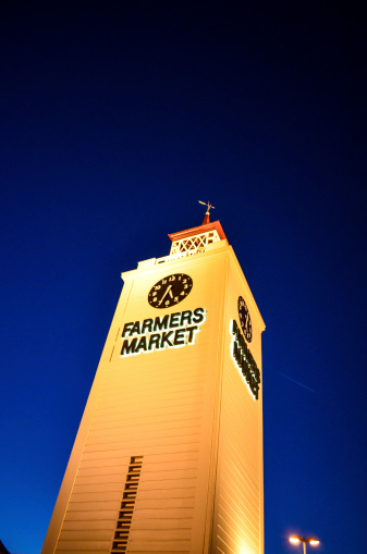 Los Angeles, California, USA - January 12, 2012: the entrance of the Farmers Market in Los Angeles