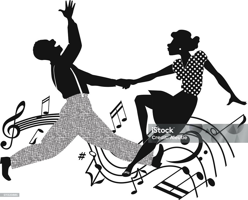 Ilustración de Pareja De Baile Rock And Roll En Blanco Y Negro y más  Vectores Libres de Derechos de Bailar - Bailar, Bailar el swing, Harlem -  iStock