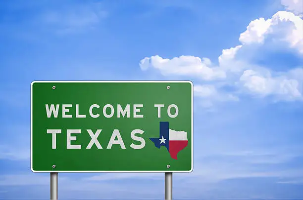 Photo of Welcome to US State of Texas - road sign