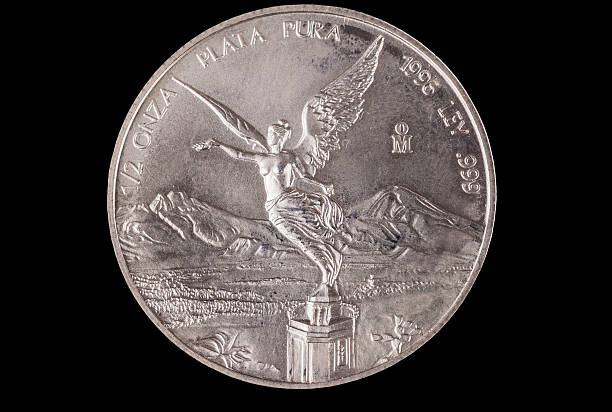 istock Half an ounce of silver Mexican Libertad-isolated 511321534