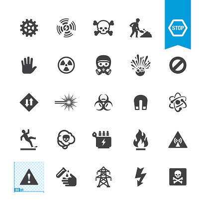Hazard Symbols and Warning signs related BASE pack #36