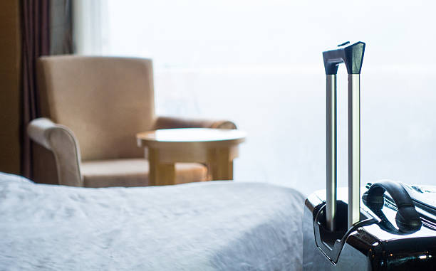 luggage in a hotel room