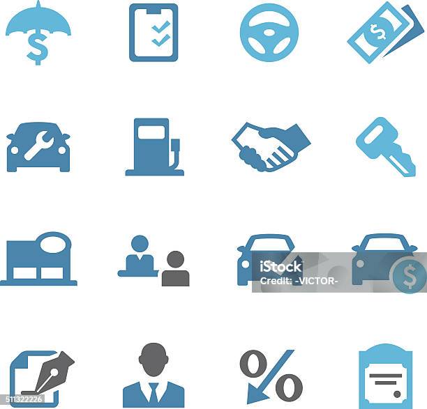 Auto Dealership Icons Conc Series Stock Illustration - Download Image Now - Icon Symbol, Car, Auto Loan