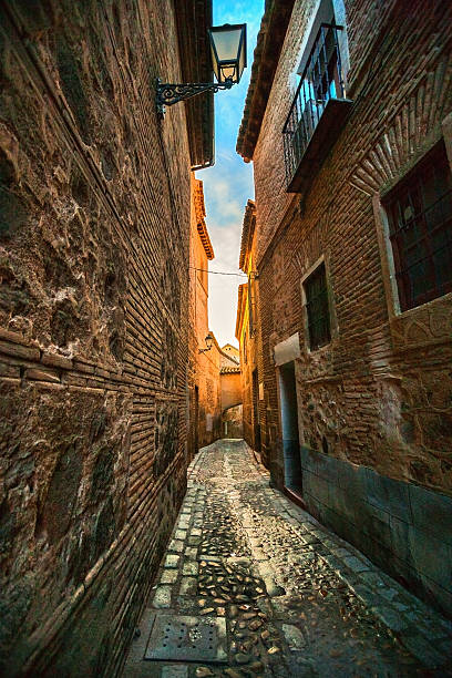 A lane in the famous Renaissance city Baeza next to the cathedral. Baeza is besides Ubeda one of the famous renaissance cities in Andalusia. Both cities are located around 50 km northeast of Jaen.