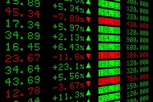 Photo of Digital Stock exchange panel