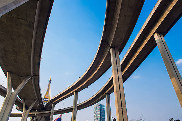 istock Concrete highway overpass Bhumibol Bridge in Thailand 511323503