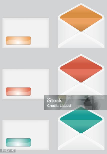 Set Of Envelopes Stock Illustration - Download Image Now - Blank, Business, Closed