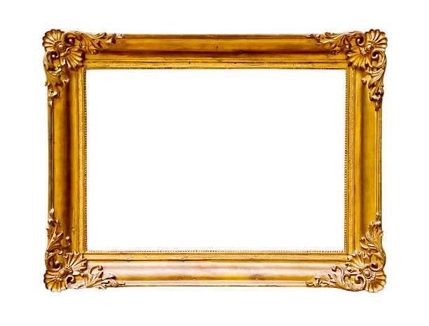 istock Gold vintage frame isolated on white background 511324551