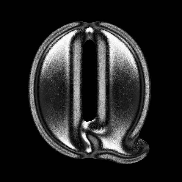 metal figure on black background