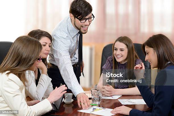 Business People At Office Stock Photo - Download Image Now - Adult, Analyzing, Asking