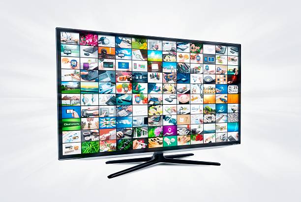 istock Widescreen high definition TV screen with video gallery. 511326091