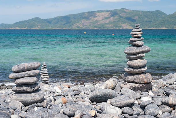 istock Stack of pebbles on beach, Koh Hin Ngam ,Thailand 511327088