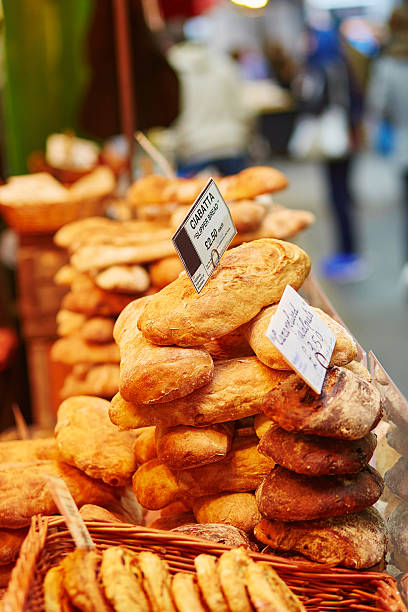 istock Fresh ciabatta bread on market 511327562