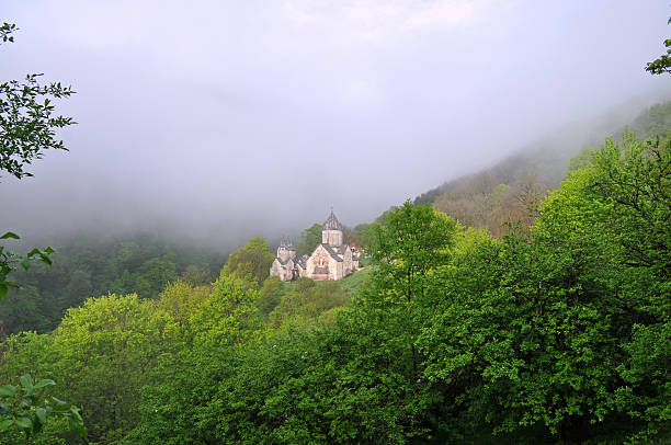 istock sacred Haghartsin Monastery  in the fog. 511328246
