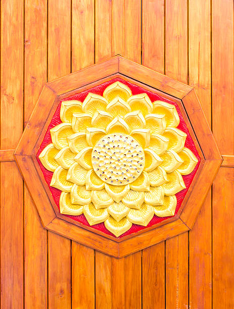 istock Background carved wooden panels 511328434