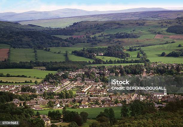 Comrie Town From The South Stock Photo - Download Image Now - Crieff, Arrochar Alps, Callander