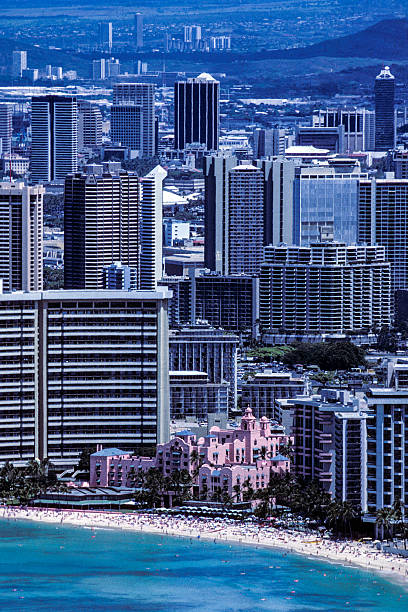 istock Waikiki Beach with the Royal Hawaiian Hotel. 511350701