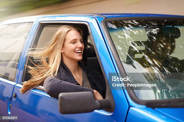 Feeling The Wind In Her Hair Stock Photo - Download Image Now - 20-24 Years, 20-29 Years, Adult