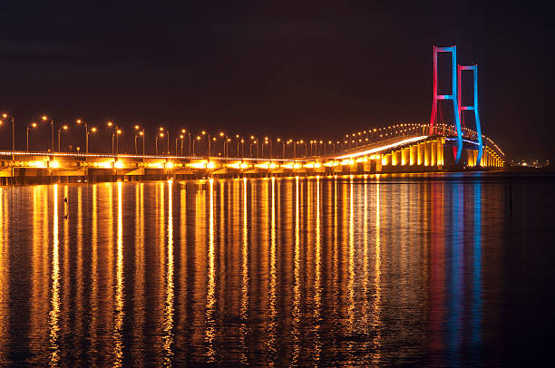 istock Night photography of Suramadu Bridge. 511361468