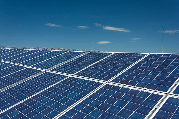 istock Electric photovoltaic solar panels cells 511362980