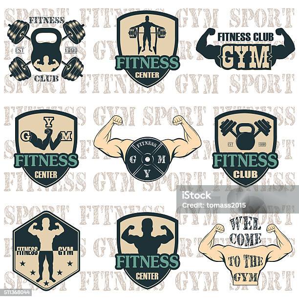 Fitness Gym Icons Stock Illustration - Download Image Now - Adult, Anaerobic Exercise, Barbell