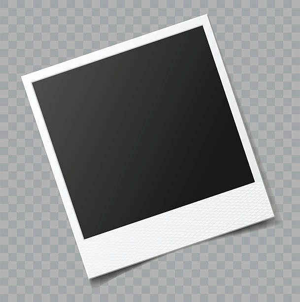 ベクター空白のフォトフレームに透明なシャドウ効果 - ラベル 写真点のイラスト素材／クリップアート素材／マンガ素材／アイコン素材