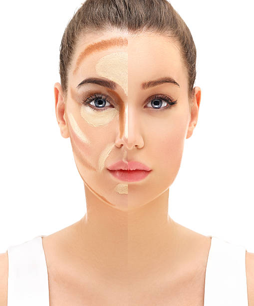 istock Make up woman face. Contour and highlight makeup. 511369100