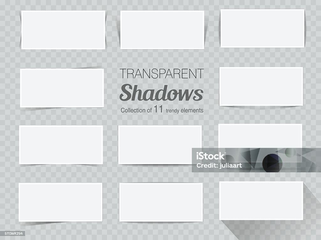 Vector set of transparent realistic shadows for your design Shadow stock vector