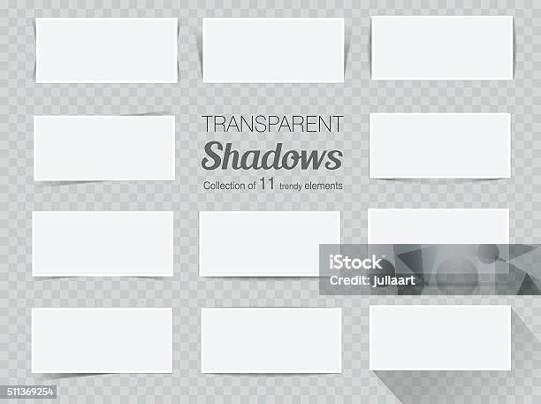 Vector Set Of Transparent Realistic Shadows For Your Design Stock Illustration - Download Image Now