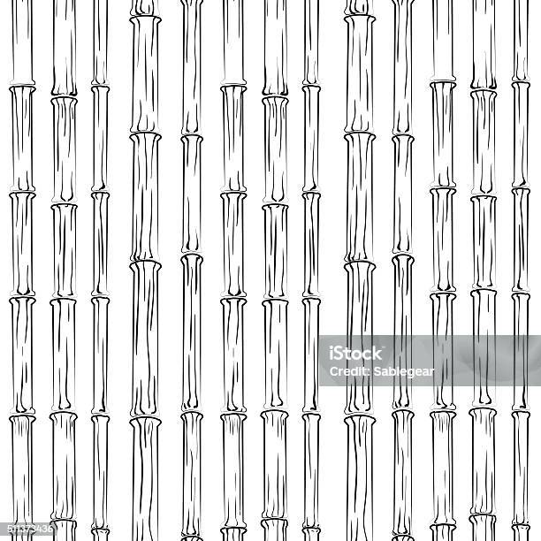Bammb0 Pattern Black And White Bamboo Seamless Pattern Stock Illustration - Download ...