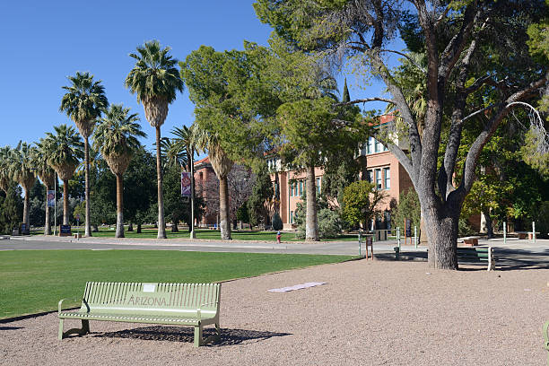 Tucson, USA - January 3, 2016. Campus view of University of Arizona in downtown Tucson, Arizona, USA. University of Arizona is a public education institution founded in 1885 with a student enrollment of more than 42,000.