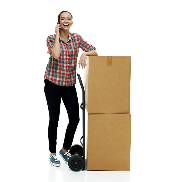 istock Cheerful female talking on phone 511374444
