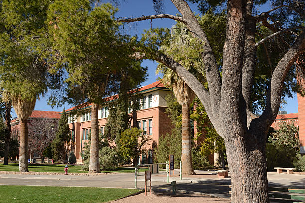 Tucson, USA - January 3, 2016. Campus view of University of Arizona in downtown Tucson, Arizona, USA. University of Arizona is a public education institution founded in 1885 with a student enrollment of more than 42,000.