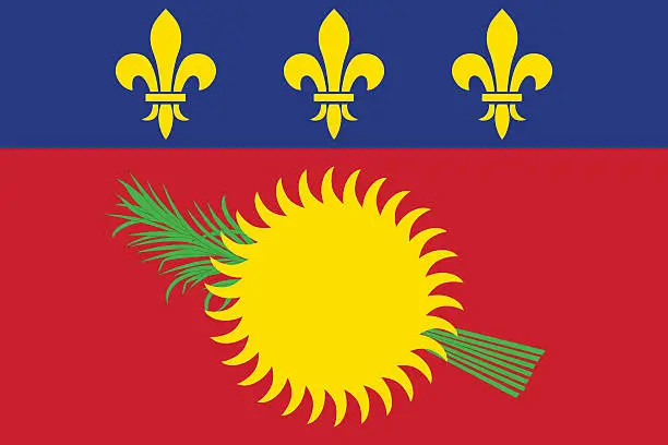 Vector illustration of Standard Proportions for Guadeloupe Flag