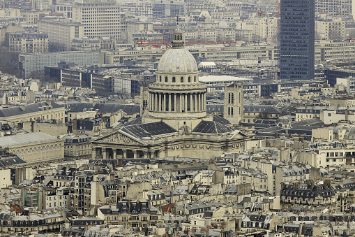 Pantheon in the Latin Quarter, Paris, France, view from top