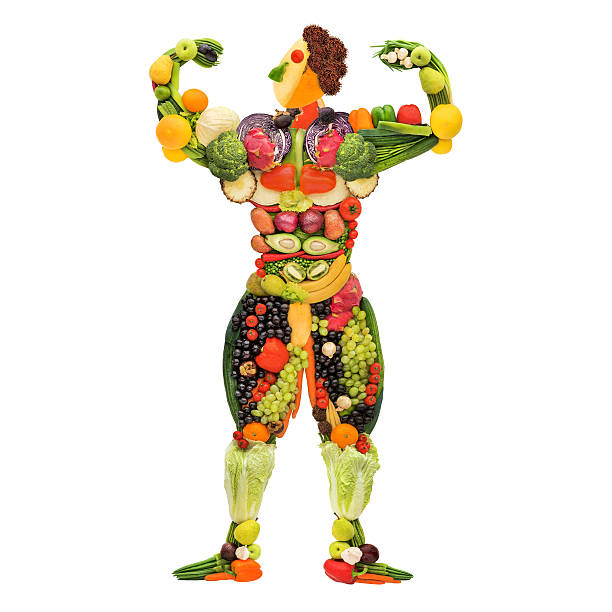 강력하고 건강한. - eating body building muscular build vegetable 뉴스 사진 이미지