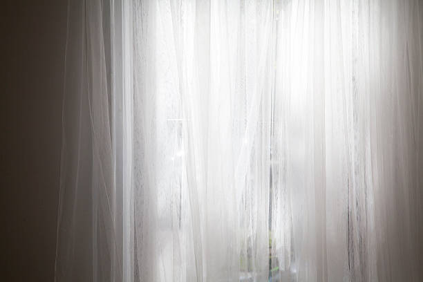 istock Morning lights with lace curtain 511393459